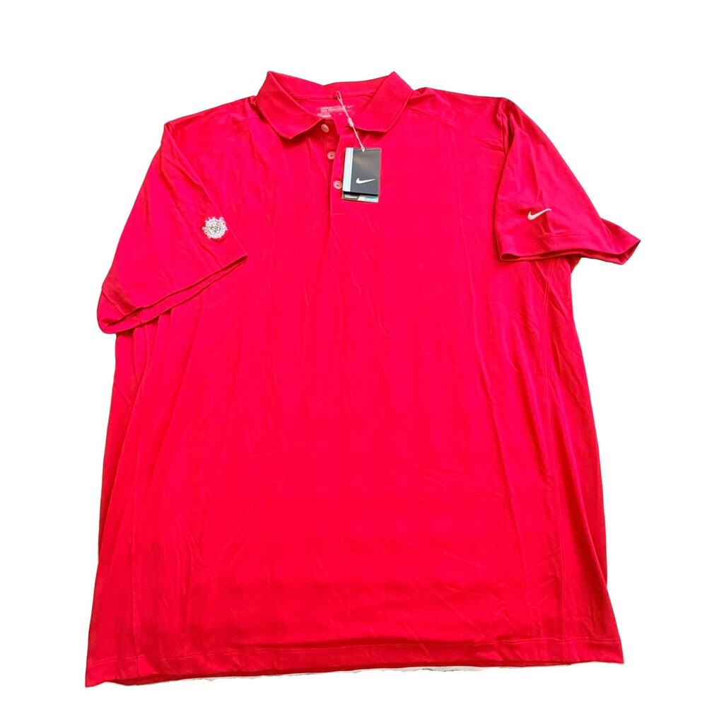 New Nike Golf Tour Performance Dri-Fit Red Polo Shirt 3XL Logo NWT